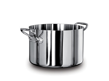 AGNELLI Casseruola Alta Aluinox 3ply 2 Manici Inox Lucido 32x20 Cm