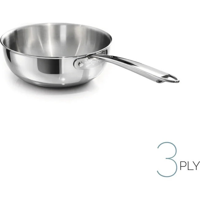 AGNELLI Schwenkpfanne Alu-inox 3-schichtig poliert mit 1 Griff Ø 24 cm