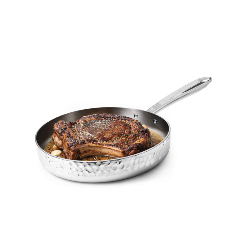 AGNELLI Pfanne Aluinox Martellato 3Ply 28x6 cm 1 Stahlgriff