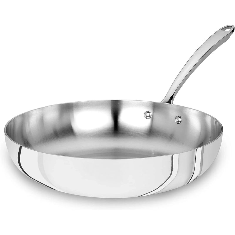 AGNELLI Hochrandpfanne Aluinox 3ply Edelstahl mit 1 Griff 28x6,5 cm