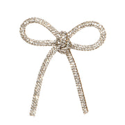 Piovaccari Weihnachtsschleife Bows with Diamonds Silber 6,5xH7 cm – Dekorative Schleife mit Diamanten für Weihnachtsbaum, Dekoration und Geschenkverpackungen