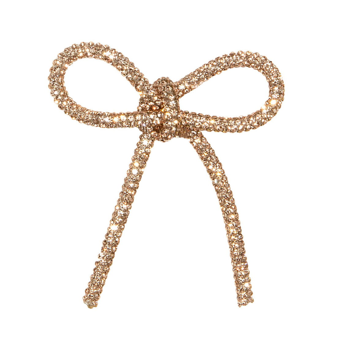 Piovaccari Weihnachtsschleife Bows with Diamonds Roségold 6,5xH7 cm – Dekorative Schleife mit Diamanten für Weihnachtsbaum, Dekoration und Geschenkverpackungen