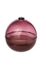 ARPIMEX Weihnachtskugel-Kerze Durchmesser 7 cm Höhe 7 cm Rosaglas