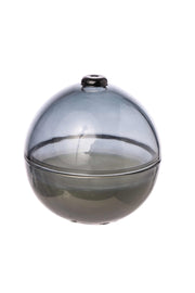 ARPIMEX Weihnachtskugel-Kerze Ø 7 cm H 7 cm Glas Grau
