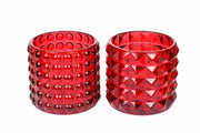 ARPIMEX Glasdose D 9,5 Cm H 8,5 Cm Mix 2 Stück Rot