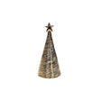 tognana tognana albero natale conico con led h 20 cm christmas texture porcellana oro ean 8056444442298