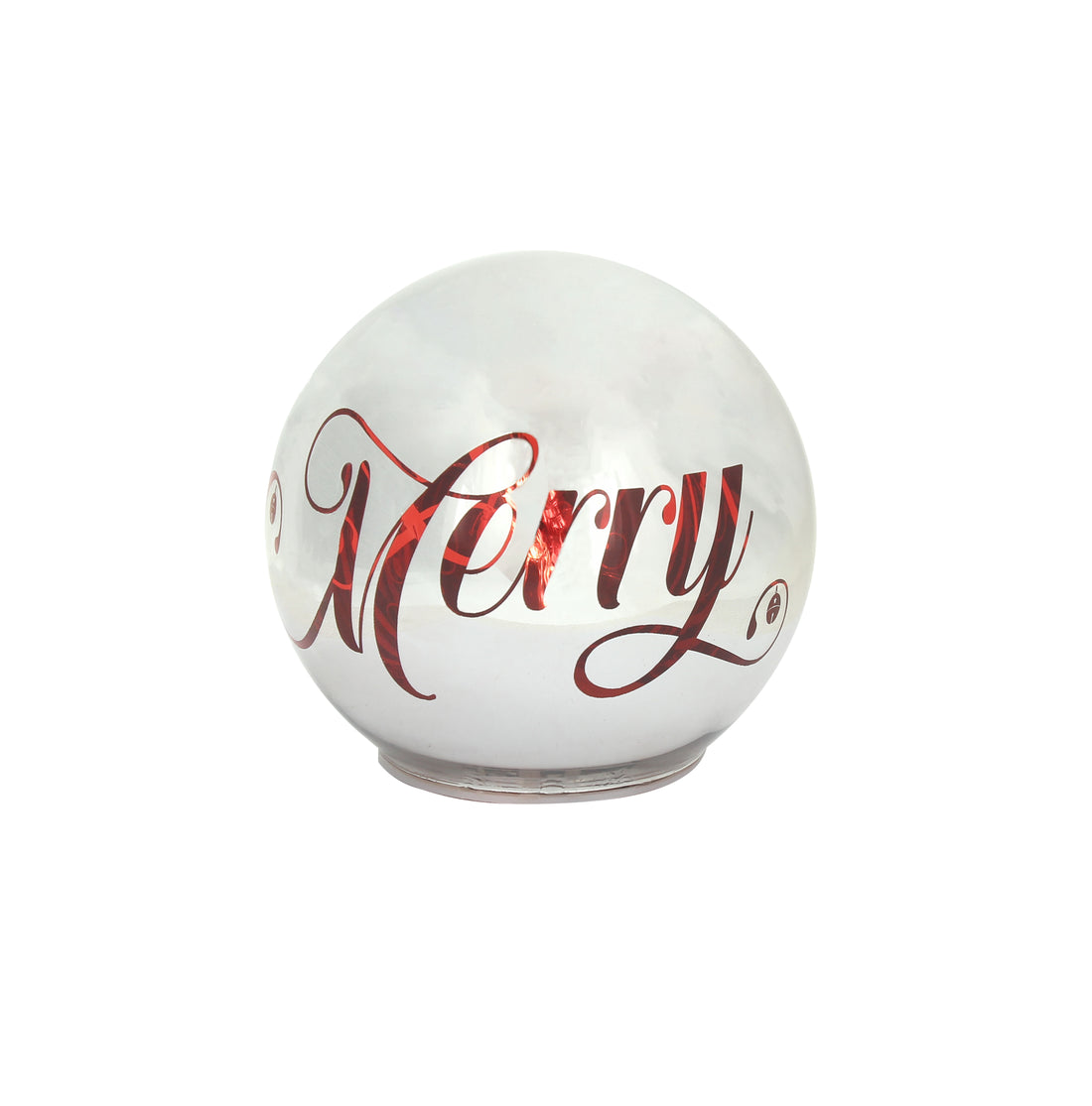 tognana tognana sfera natale con led d 12 cm christmas mirror silver vetro rosso ean 8056444359268