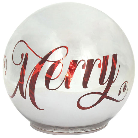 tognana tognana sfera natale con led d 18 cm christmas mirror silver vetro rosso ean 8056444359442