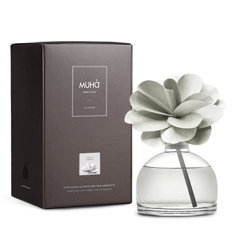 Muhà Flower Profumierer Diffuser Kamelien 200ml Baumwollblüten