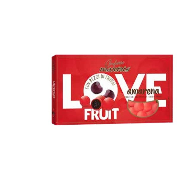 Maxtris Dragees Love Fruits Amarenette mit dunkler Schokolade Rot 1 kg