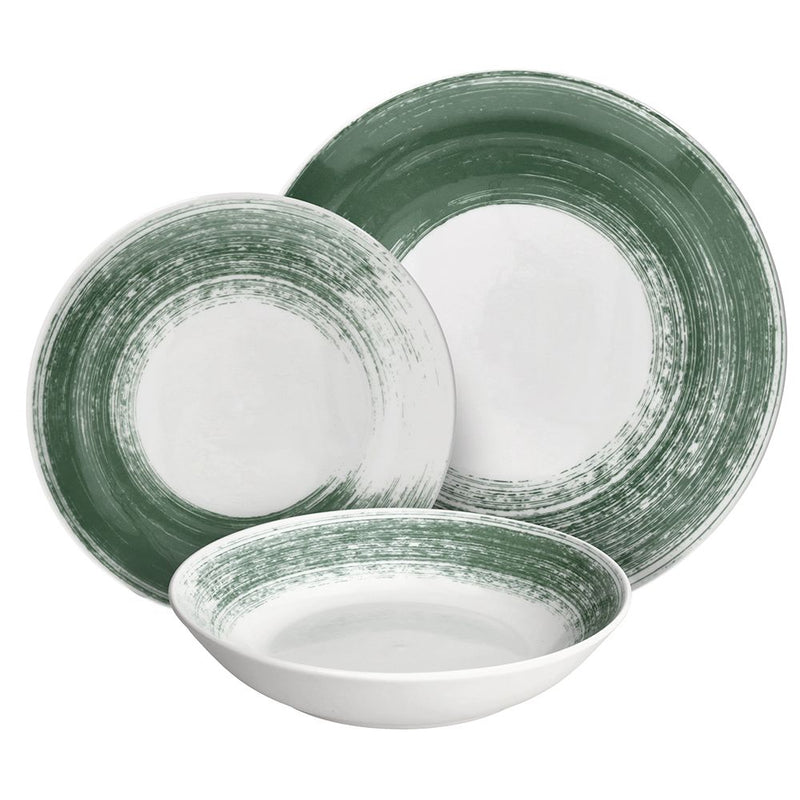 Tognana Madison Nanami Servizio Piatti 18 Pezzi in Porcellana Multicolor – Set Tavola Completo per 6 Persone