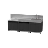 le marquier le marquier cucina in linea con 3 elementi finitura top nero ean 3339380167025