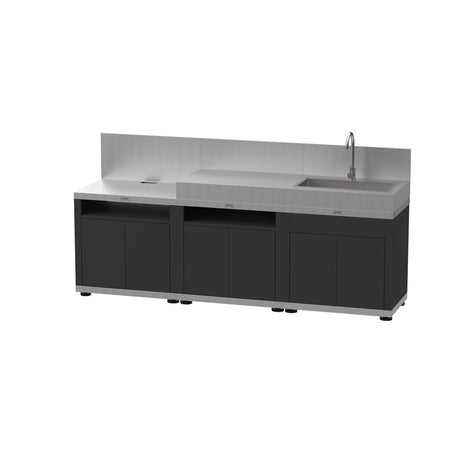 le marquier le marquier cucina in linea con 3 elementi finitura top nero ean 3339380167025