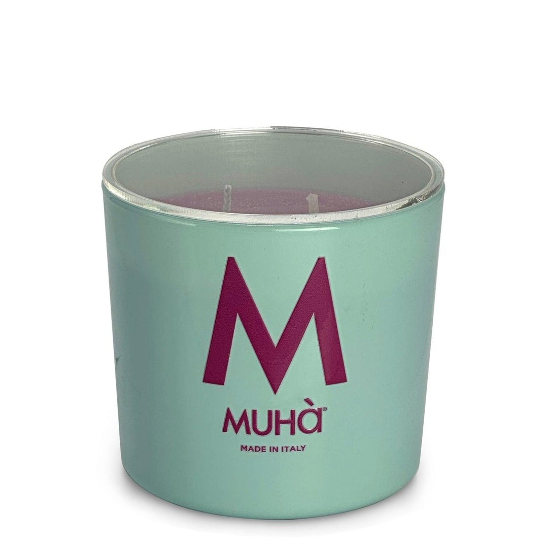Muhà Duftkerze Leder und Früchte 500 g Ø10,5xH11,9 cm – Aromatische Dekorationskerze für das Haus und Geschenkidee