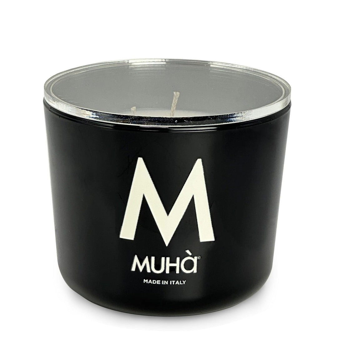 Muhà Candela Profumata Legni e Tè 500 g Ø10,5xH11,9 cm – Candela Aromatica Decorativa per la Casa e Idea Regalo