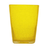 Zani Serafino Wasserglas Memento Yellow Transparent 30cl aus Glaspaste