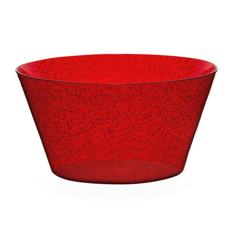 Zani Serafino Memento Synth Bowl Salatschüssel Tischmitte aus rotem Methacrylat