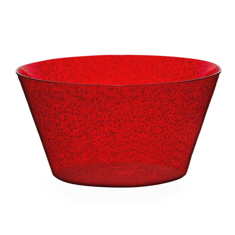 Zani Serafino Memento Synth Bowl Salatschüssel Tischmitte aus rotem Methacrylat