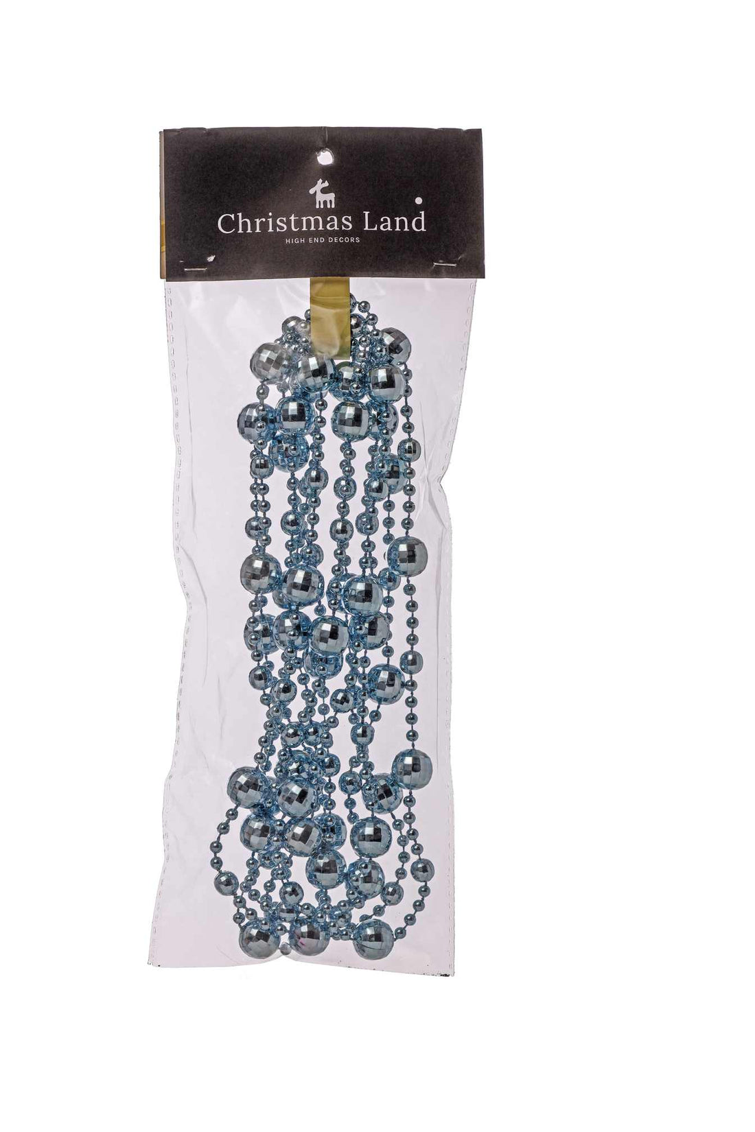 ARPIMEX Weihnachtsperlenkette Kunststoff D 14 Mm 2,7 Mt Blau
