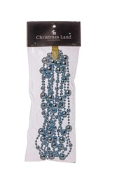 ARPIMEX Weihnachtsperlenkette Kunststoff D 14 Mm 2,7 Mt Blau