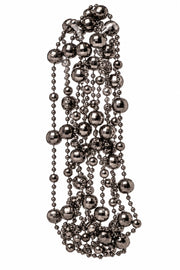ARPIMEX Weihnachtsperlenkette Kunststoff Ø 14 Mm 2,7 M Silber