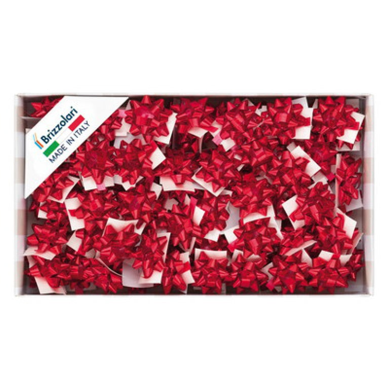 Brizzolari Coccarde Stella Selbstklebende Metallisierte Rot 6,5mm 100 Stück