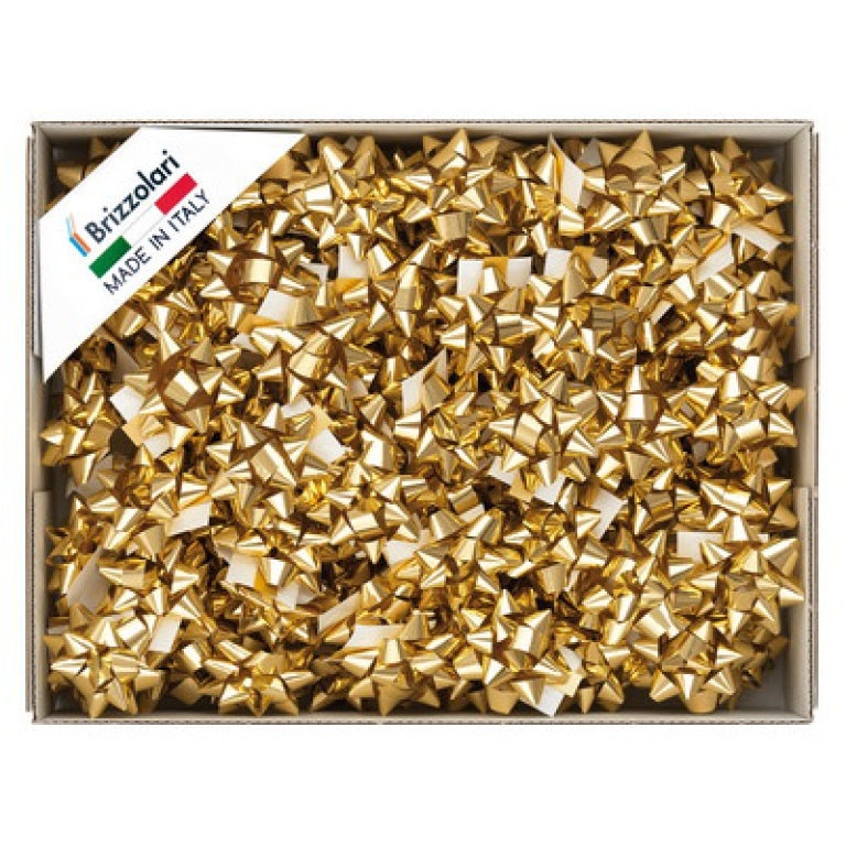 Brizzolari Rosetten Sterne Splendid Gold Metallisiert 10 mm 100 Stück