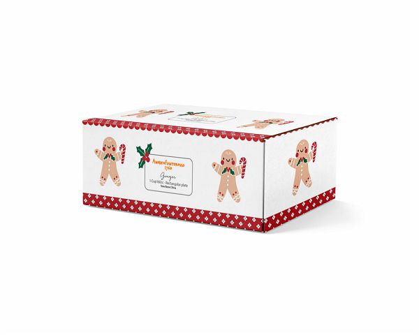 tognana tognana set tazza con piatto rettangolare natale 160 cc new milkc ginger ean 8056444060904