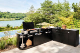 le marquier le marquier plancha exclusive 375 gas con mobiletto 2 ante nero grigio ean 3339380172555
