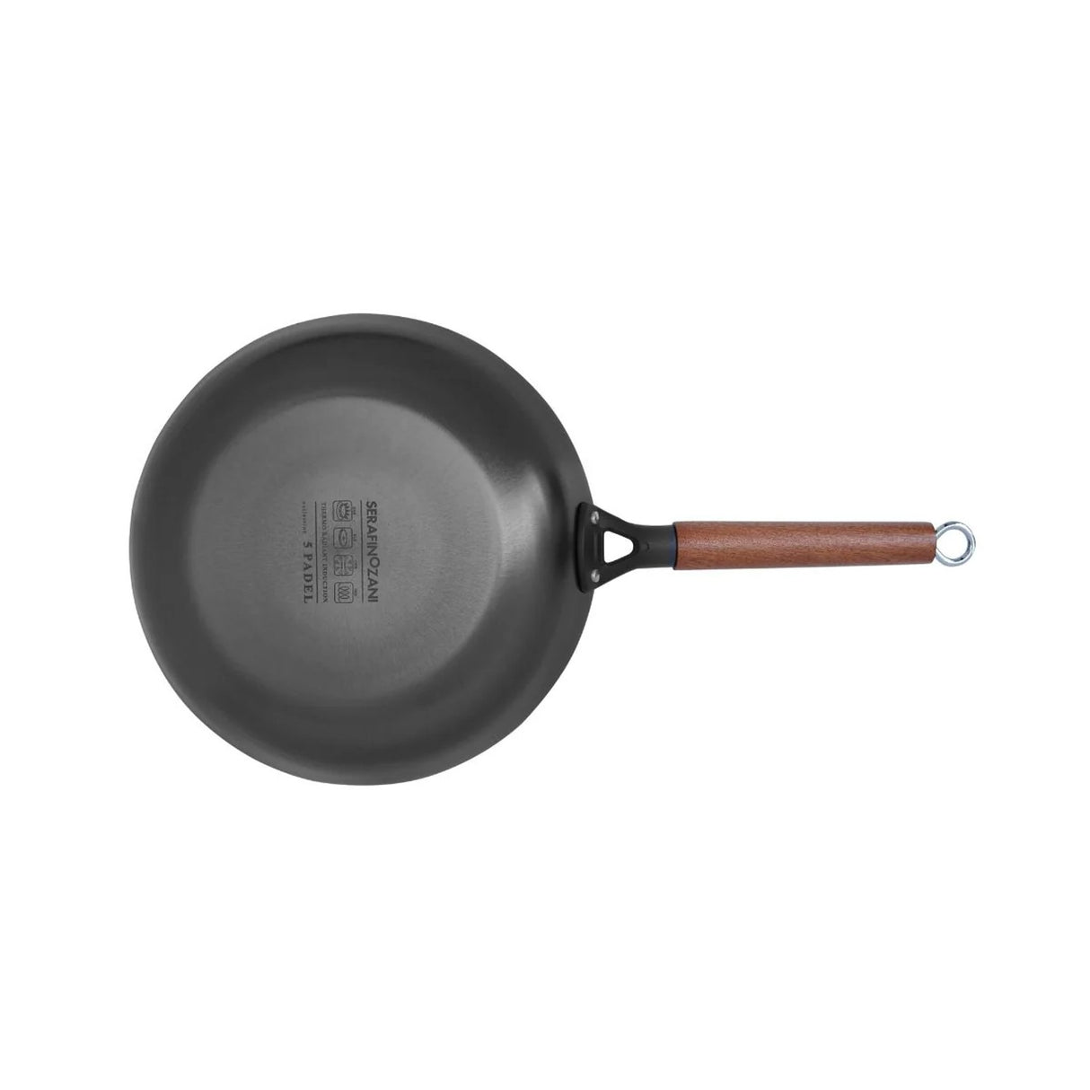 Zani Serafino 5 Padel Bratpfanne aus Eisen 28 cm Holzgriff
