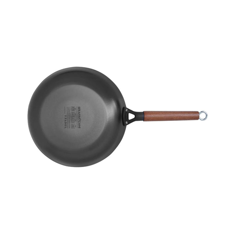 Zani Serafino 5 Padel Bratpfanne aus Eisen 28 cm Holzgriff