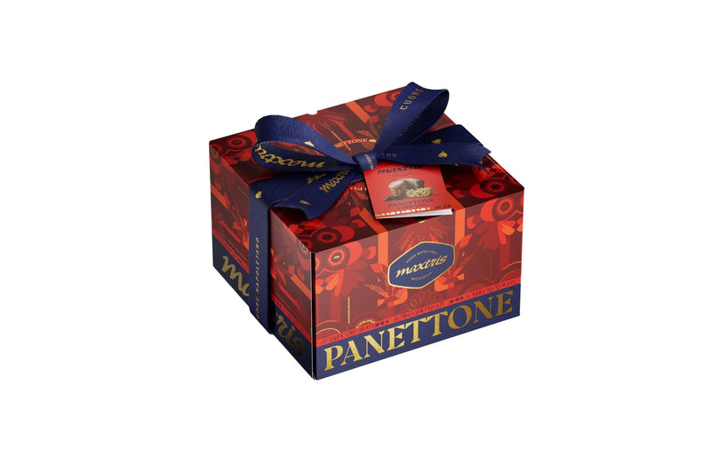Maxtris Panettone ai Tre Cioccolati 1 kg – Dolce Natalizio Senza Uvetta e Scorze di Agrumi, Idea Regalo di Natale