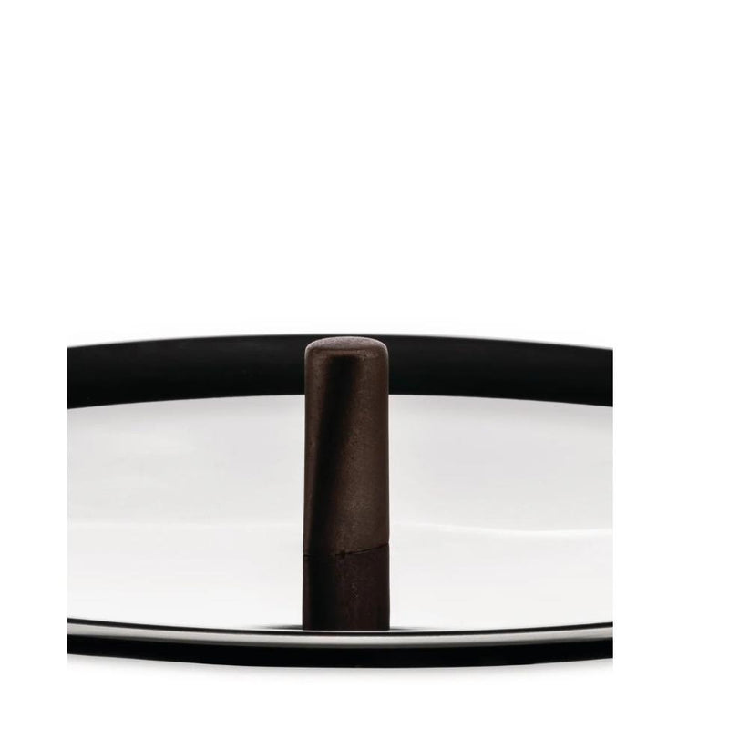 Alessi Edo Deckel Edelstahl mit braunem Knopf