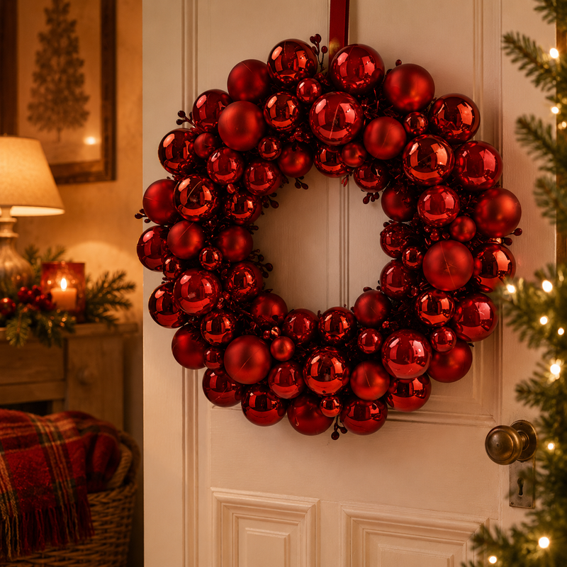 EDG Enzo De Gasperi Weihnachtskranz Pallemix X67 D 39 Cm Rot