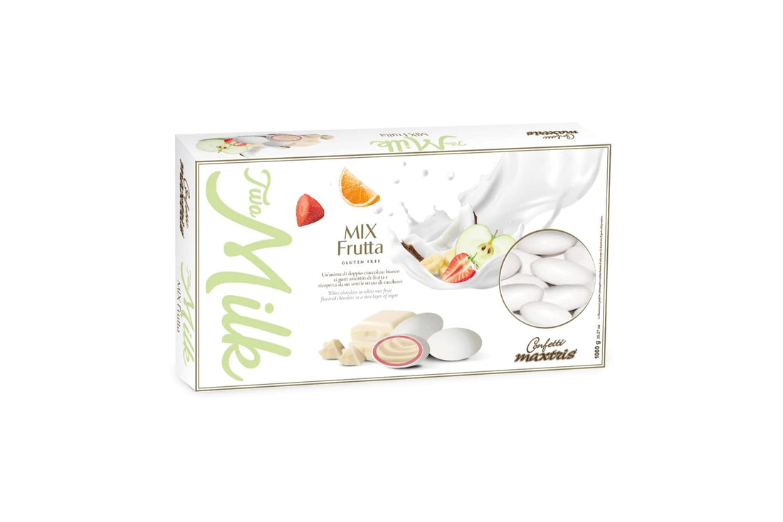 Maxtris Dragees Two Milk Mix Frutta Weiß 1 kg