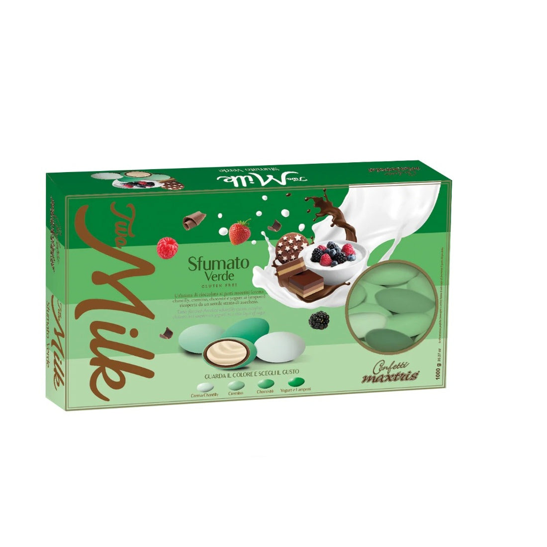 Maxtris Dragees Two Milk Sfumato Grün 1 Kg