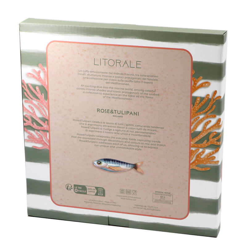 ROSE & TULIPANI Litorale Set 2 Flache Teller Ø 27 cm Koralle Alice Melamin