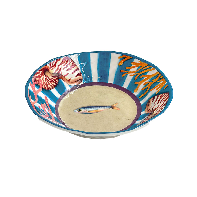 ROSE & TULIPANI Küstenlinie Set 2 Suppenteller D 21 cm Korallenrot Alice Melamin