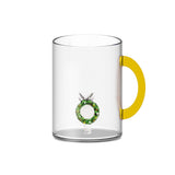 WD LifeStyle Glas-Becher Borosilikat Cc 420 Ml Dekoration Weihnachtskranz