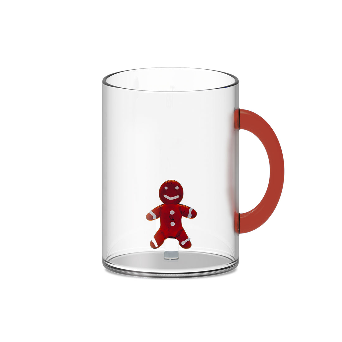 WD LifeStyle Borosilicatglas-Tasse, 420 ml, Lebkuchenmännchen-Weihnachtsdekoration