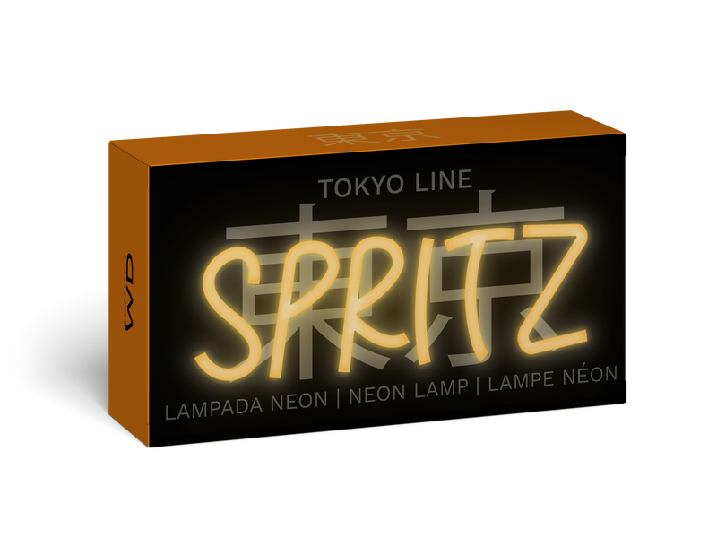 WD LifeStyle Neon-Schild mit Plexiglas-Rahmen 23 x 13 cm Deko Spritz