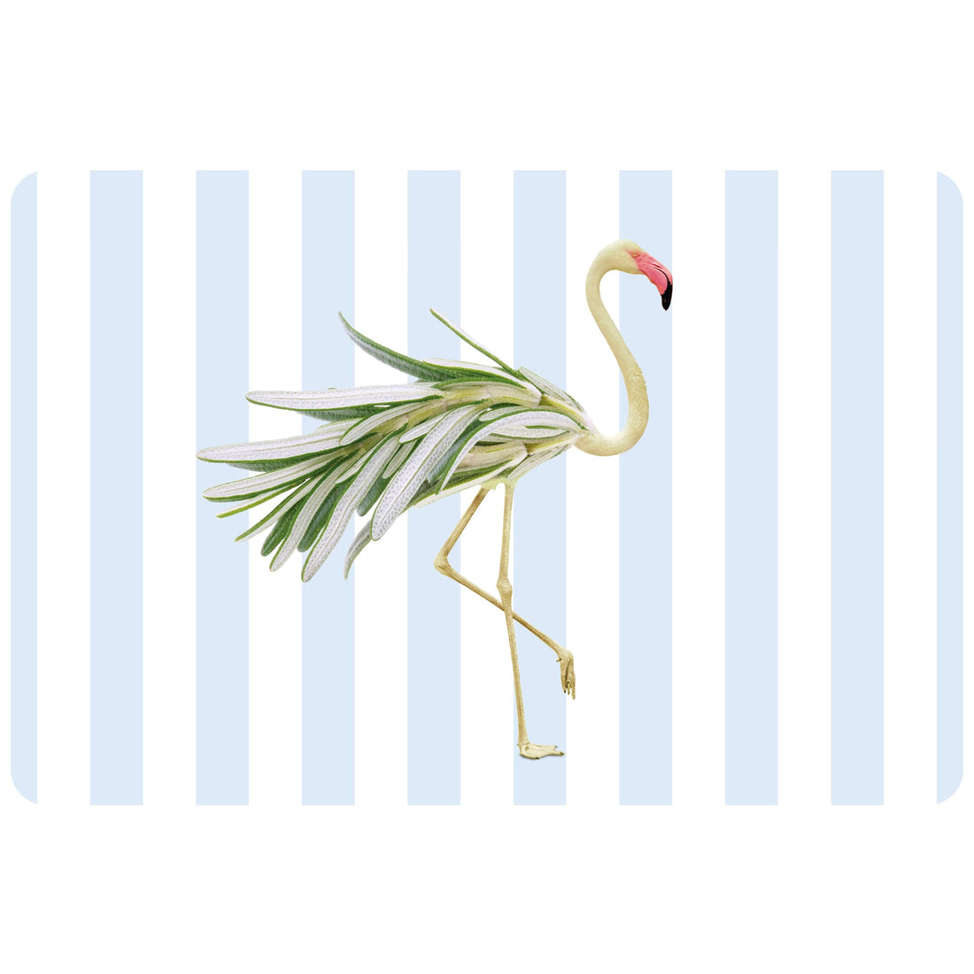 WD LifeStyle Platzdeckchen Double-Face 43 × 30 cm aus PVC mit Flamingo-Motiv