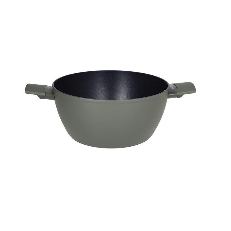 Tognana Batteria di Pentole 11 Pezzi Modulo  Military Green in Alluminio Beige – Set Pentole e Casseruole per la Cucina