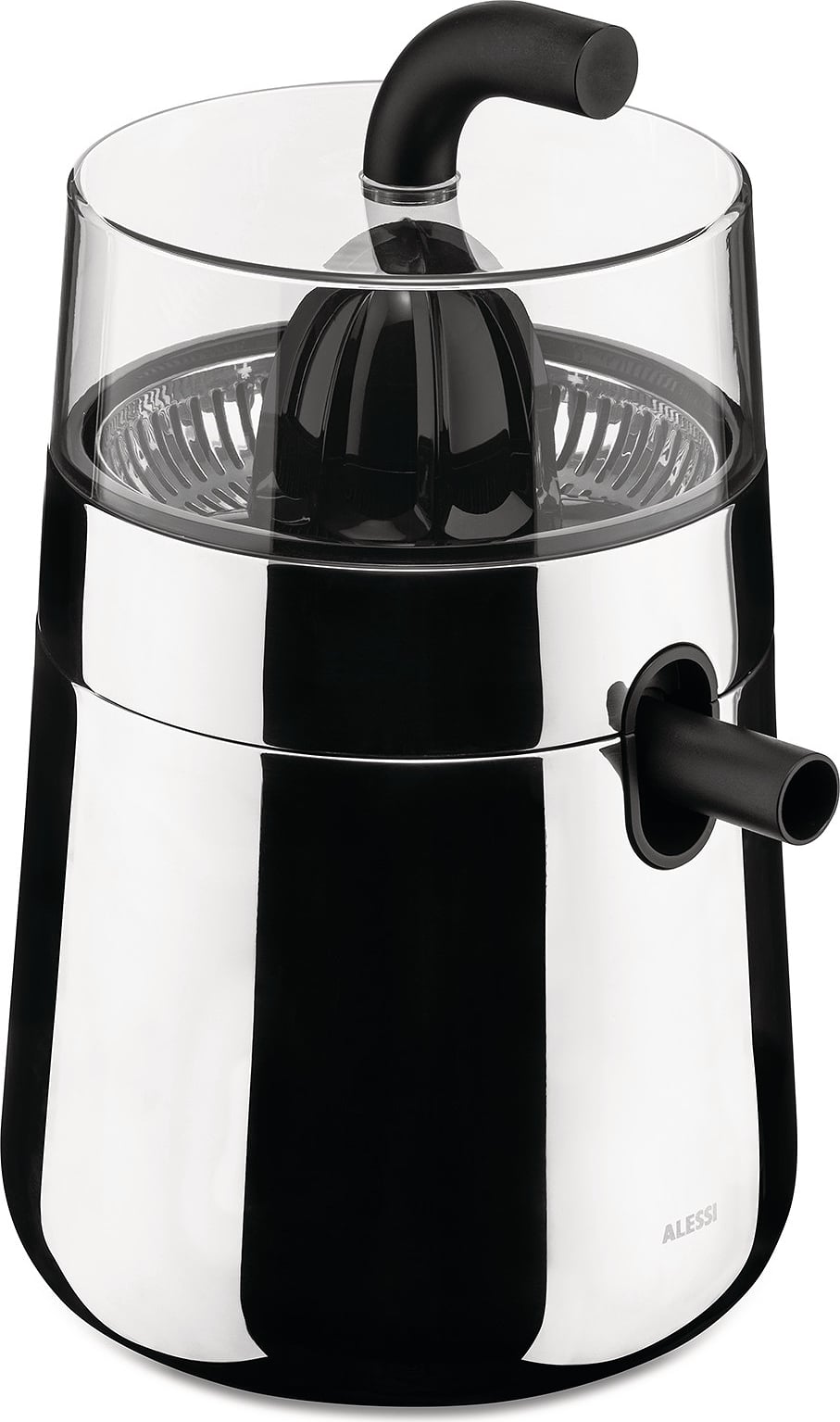 Alessi Toru Elektrischer Entsafter Schwarz aus Edelstahl und Thermoplast-Harz