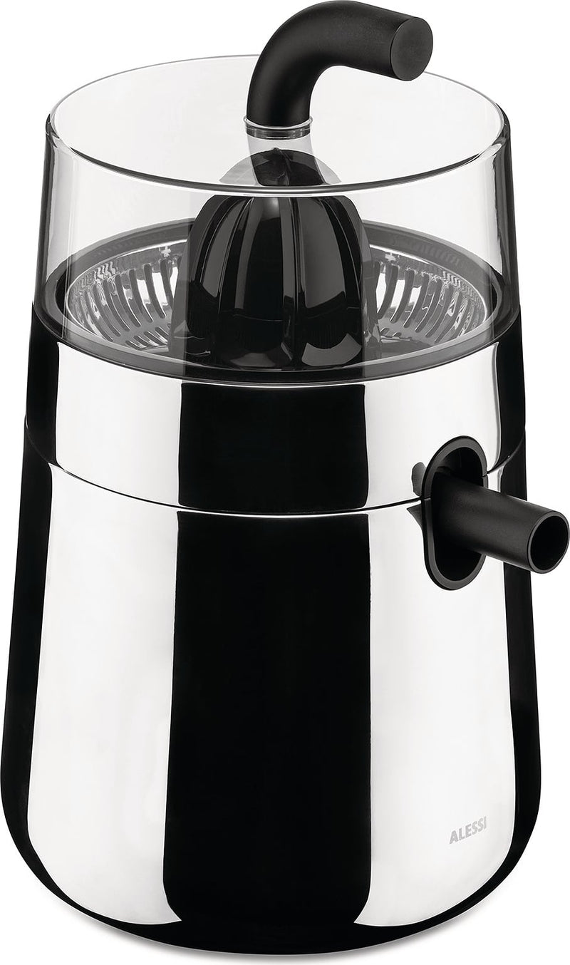 Alessi Toru Elektrischer Entsafter Schwarz aus Edelstahl und Thermoplast-Harz