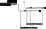 Alessi Toru, 2 Toasterzangen Schwarz aus Edelstahl und Thermoplastisches Harz
