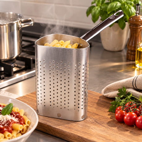 Agnelli Küchensieb Spicchio Alto 1/2 aus Aluminium Ø36 cm – Professionelles Sieb für die Küche
