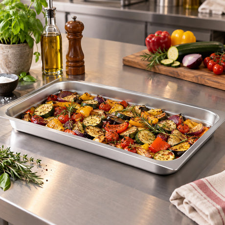 Agnelli Gastronorm-Behälter L.3003 H 4 cm aus Aluminium – Professionelle Backform für die Küche