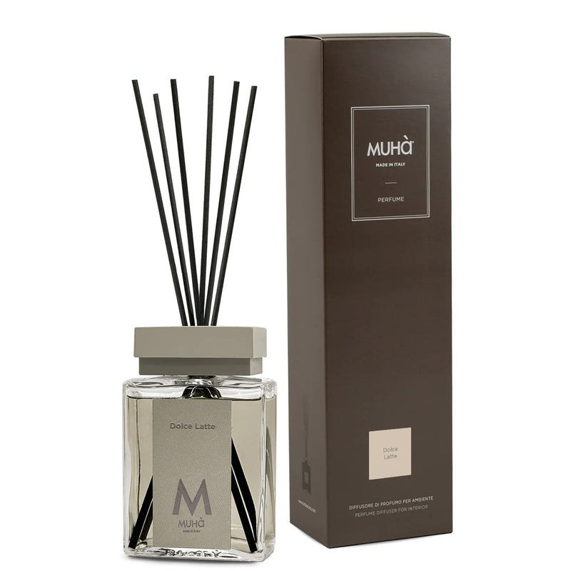 Muhà Luxe Perfume Diffuseur d'Ambiance avec Bâtonnets Dolce Latte 100 ml