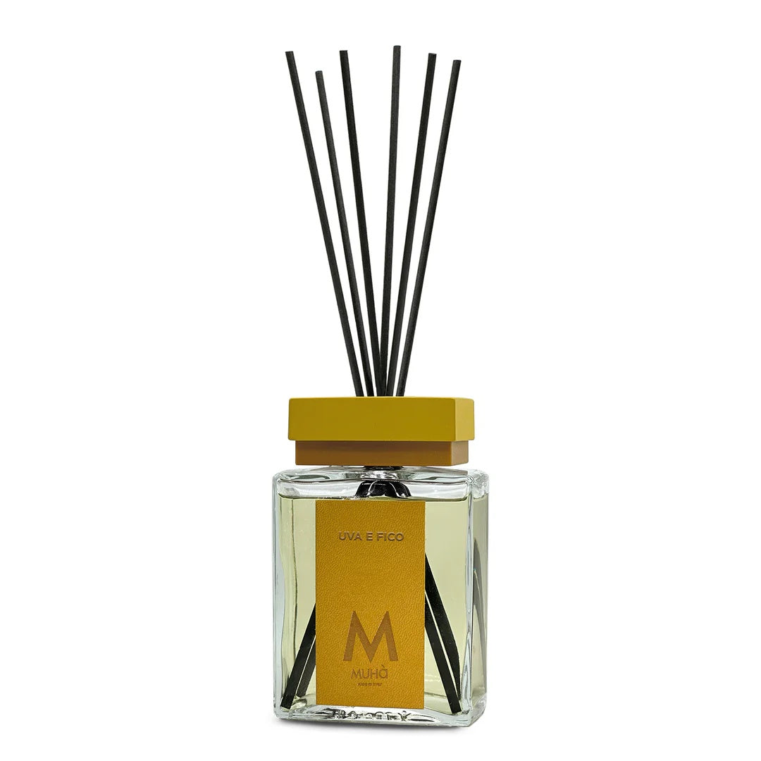 Muhà Luxe Perfume Raumduft mit Stäbchen Traube und Feige 200 ml